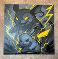 3D Printed Electric Creature Wall Art | Yellow Lightning Evolution Decor