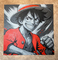 Anime Pirate Captain HueForge 3D Print | Red Shading Wall Art, Gamer Decor