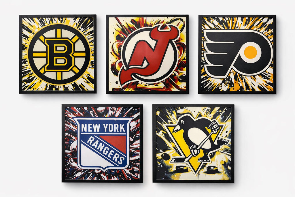 3D Layered Hockey Player Print | HueForge Sports Room Decor (Framed/Unframed)