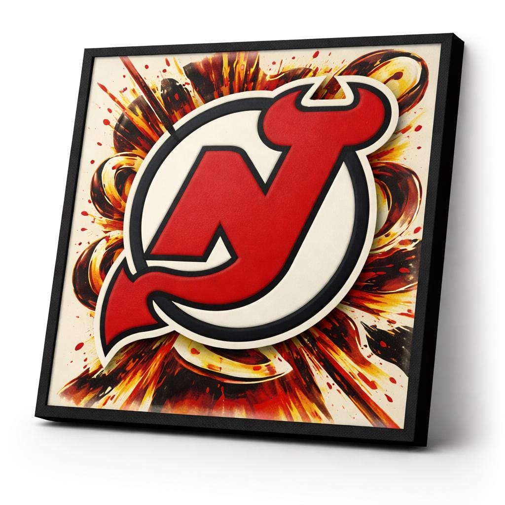 3D Layered Hockey Player Print | HueForge Sports Room Decor (Framed/Unframed)