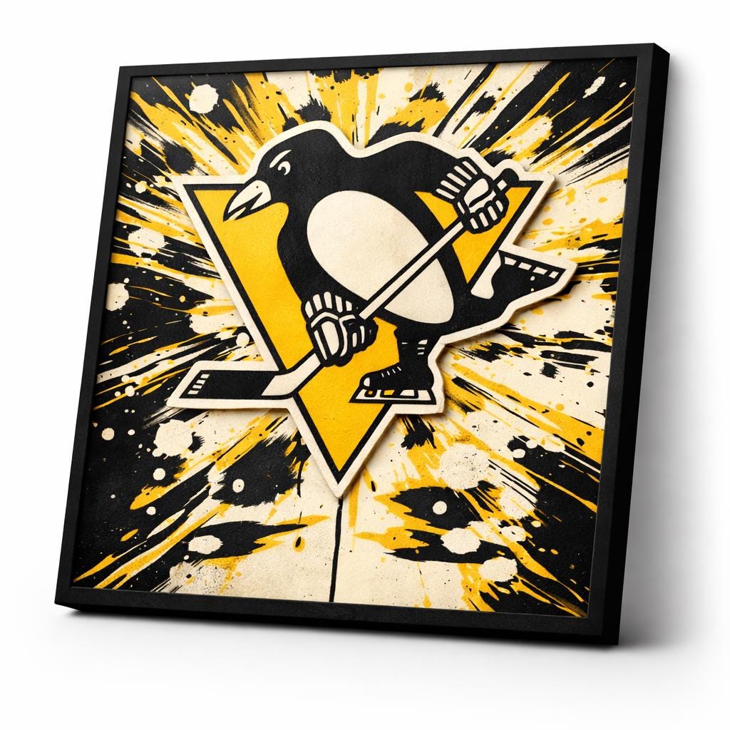 3D Layered Hockey Player Print | HueForge Sports Room Decor (Framed/Unframed)
