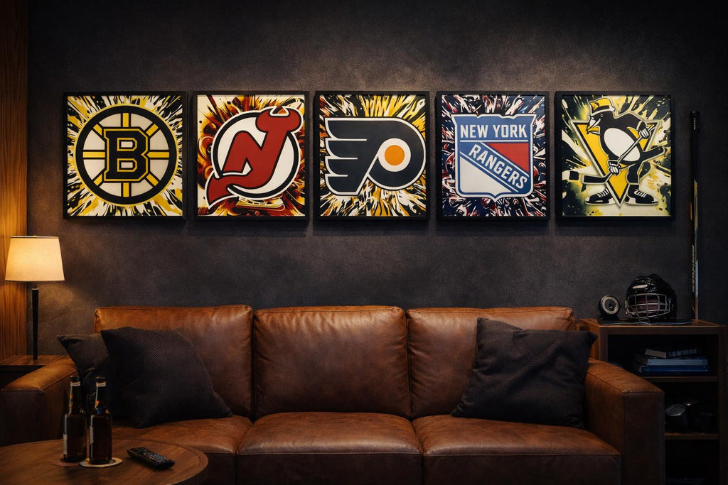 3D Layered Hockey Player Print | HueForge Sports Room Decor (Framed/Unframed)