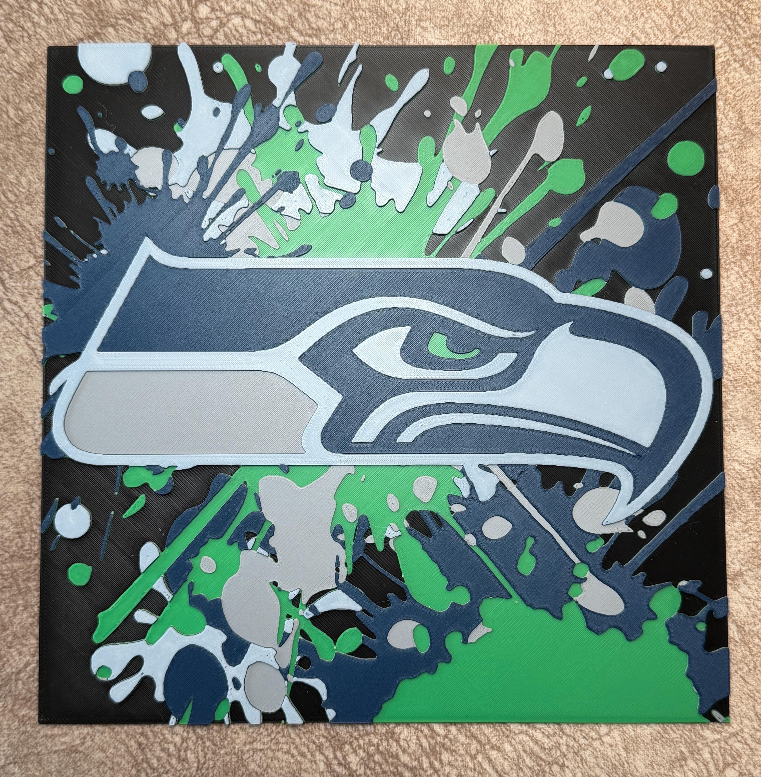 3D Printed Football Team Colors Wall Art | HueForge Fan Decor, Game Day Man Cave