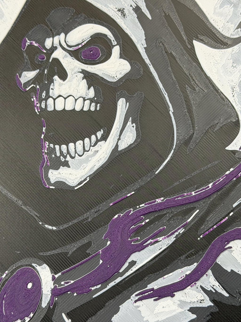 Evil Skull Sorcerer 3D Print | Retro Villain Dark Fantasy Art (8 inch)