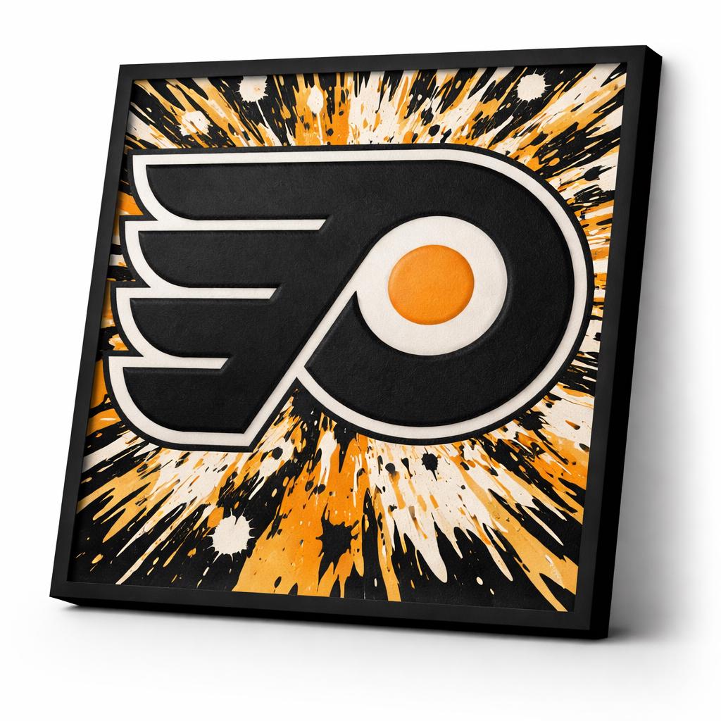 3D Layered Hockey Player Print | HueForge Sports Room Decor (Framed/Unframed)