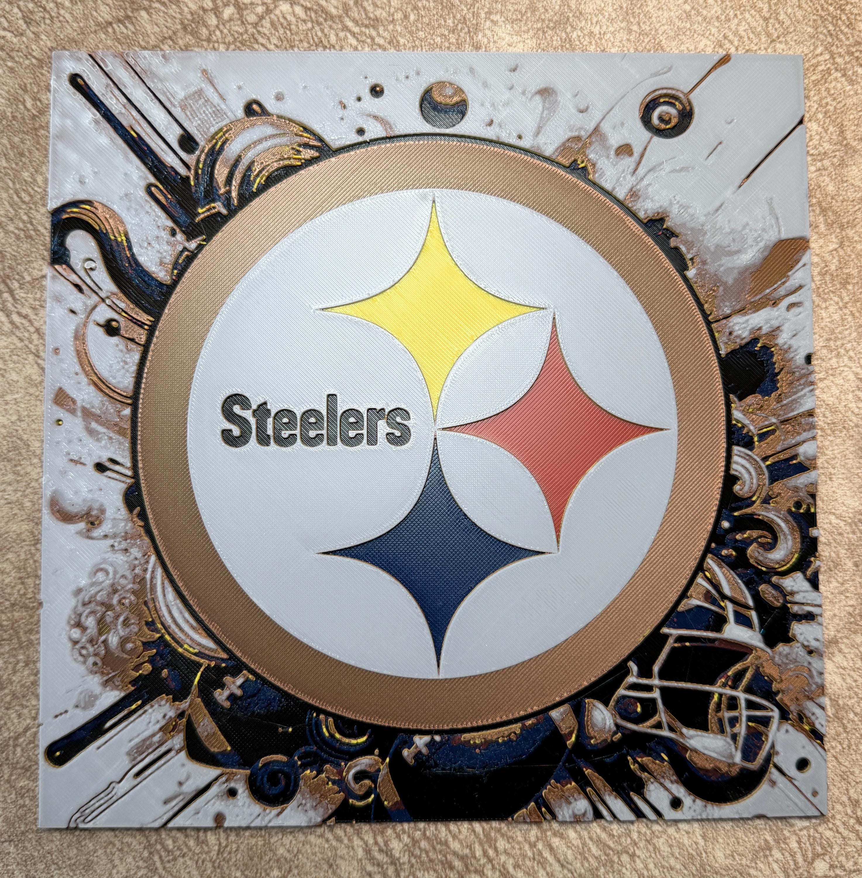 3D Printed Football Team Colors Wall Art | HueForge Fan Decor, Game Day Man Cave