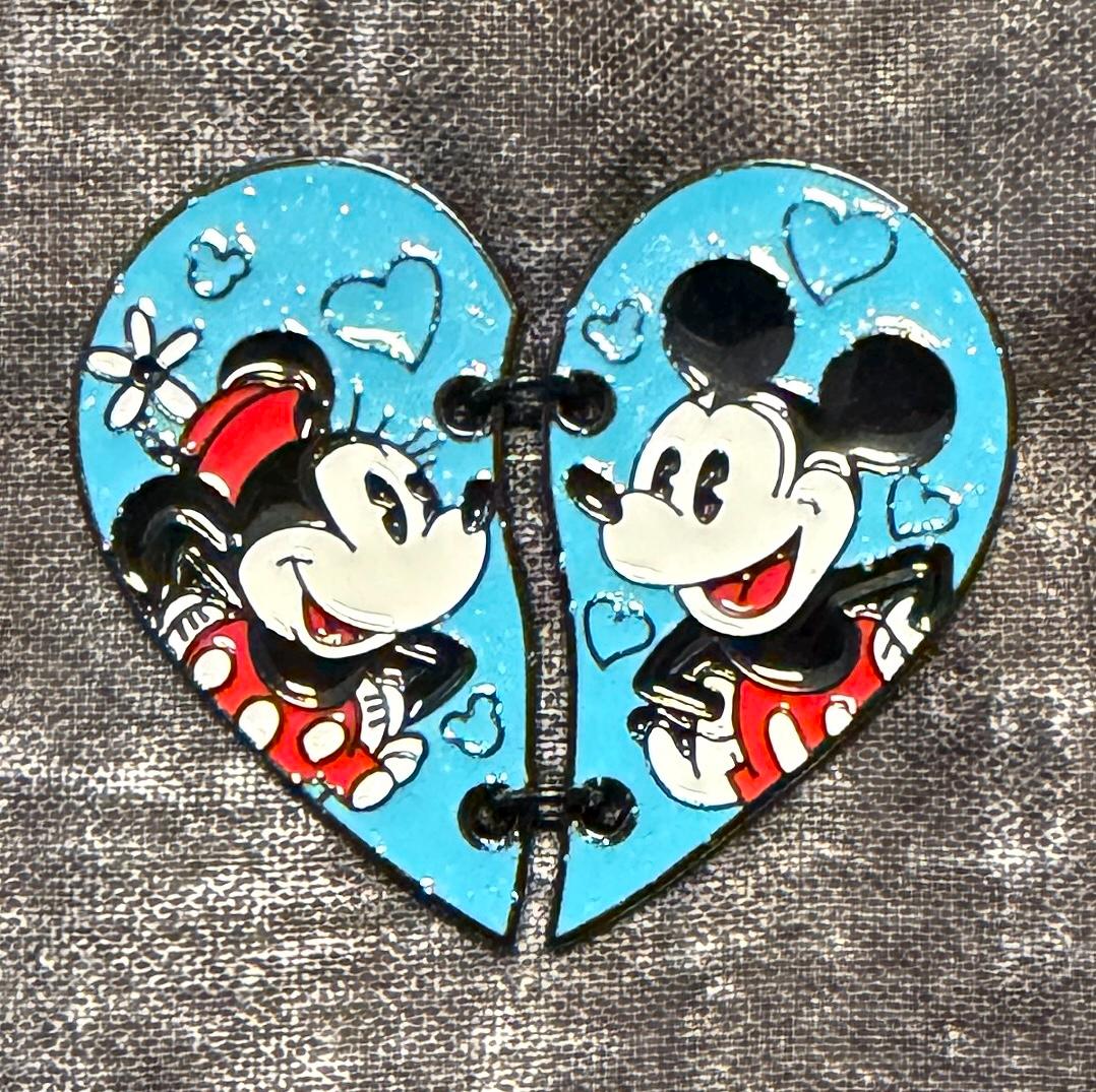 Mouse Heart Enamel Pin Set | Friends Matching Lapel Pins