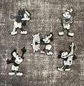 Vintage Cartoon Mouse Enamel Pin Set | Retro Character Lapel Pins| Choose your style