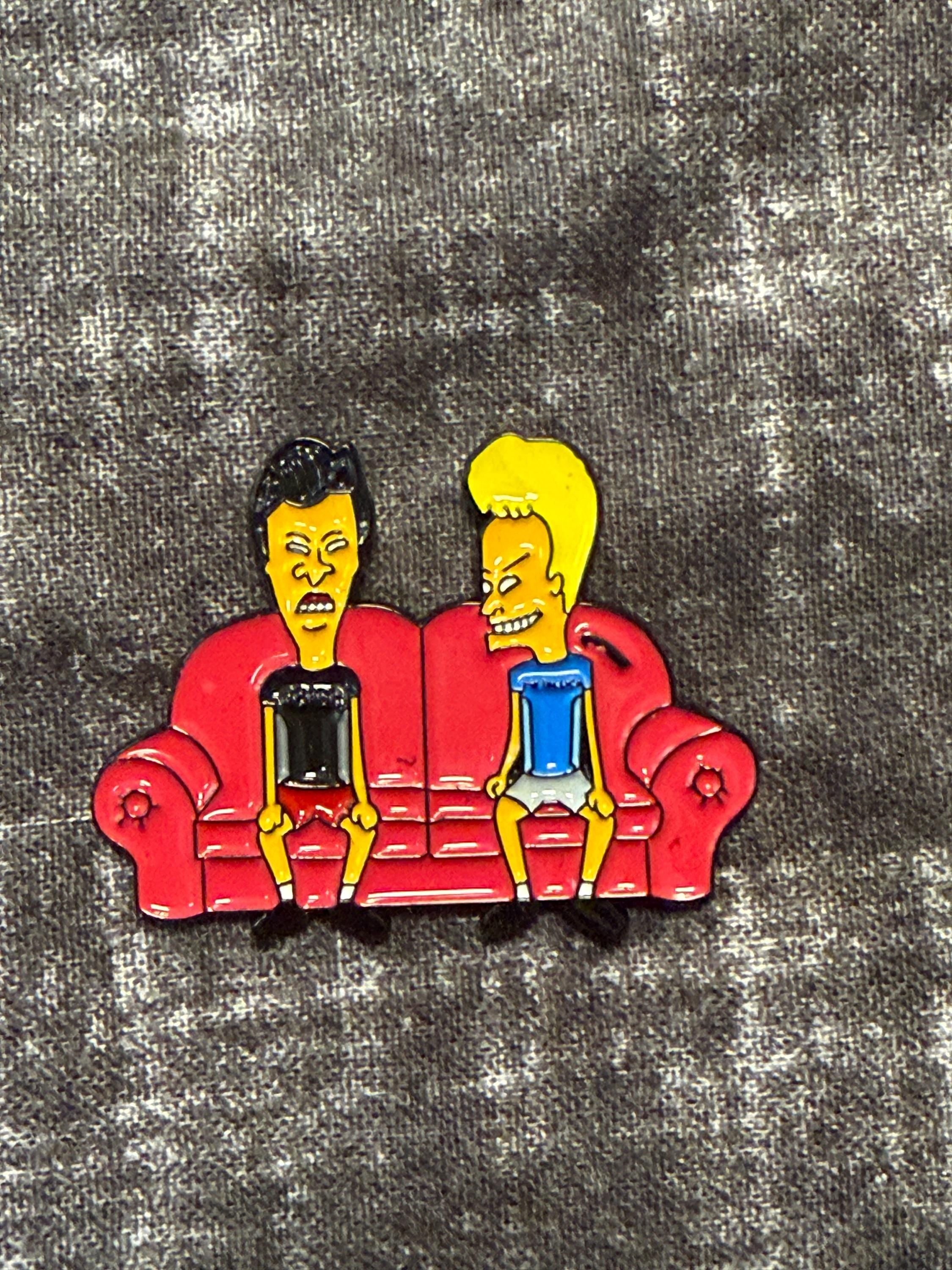 90s Cartoon Duo Enamel Pin | Retro TV Humor Pin | Choose Design