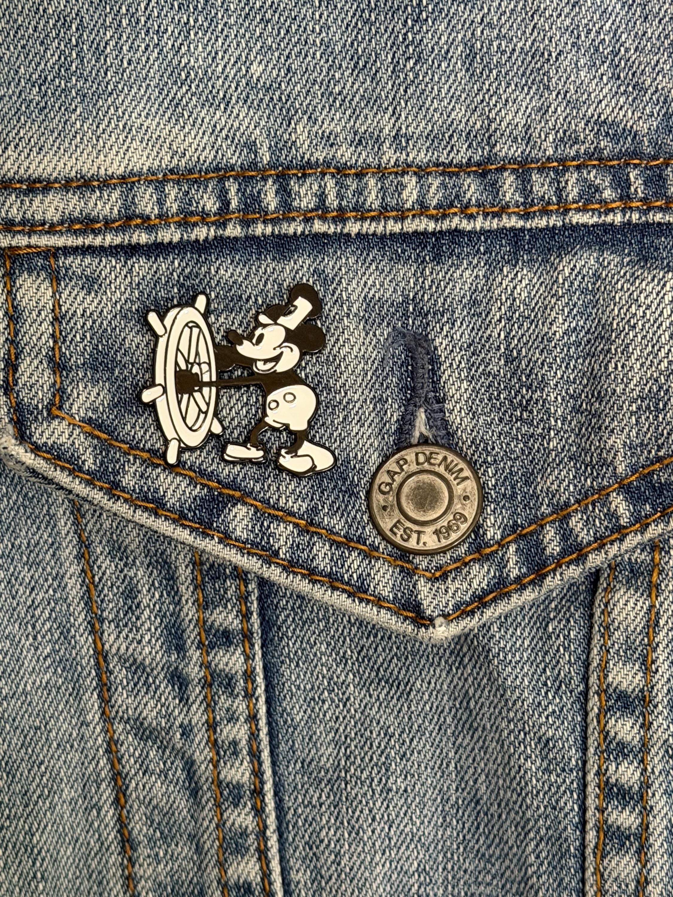 Vintage Cartoon Mouse Enamel Pin Set | Retro Character Lapel Pins| Choose your style