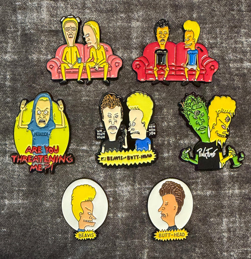 90s Cartoon Duo Enamel Pin | Retro TV Humor Pin | Choose Design