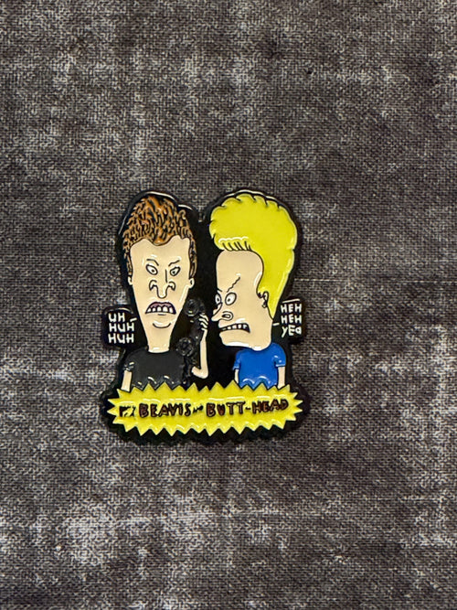 90s Cartoon Duo Enamel Pin | Retro TV Humor Pin | Choose Design