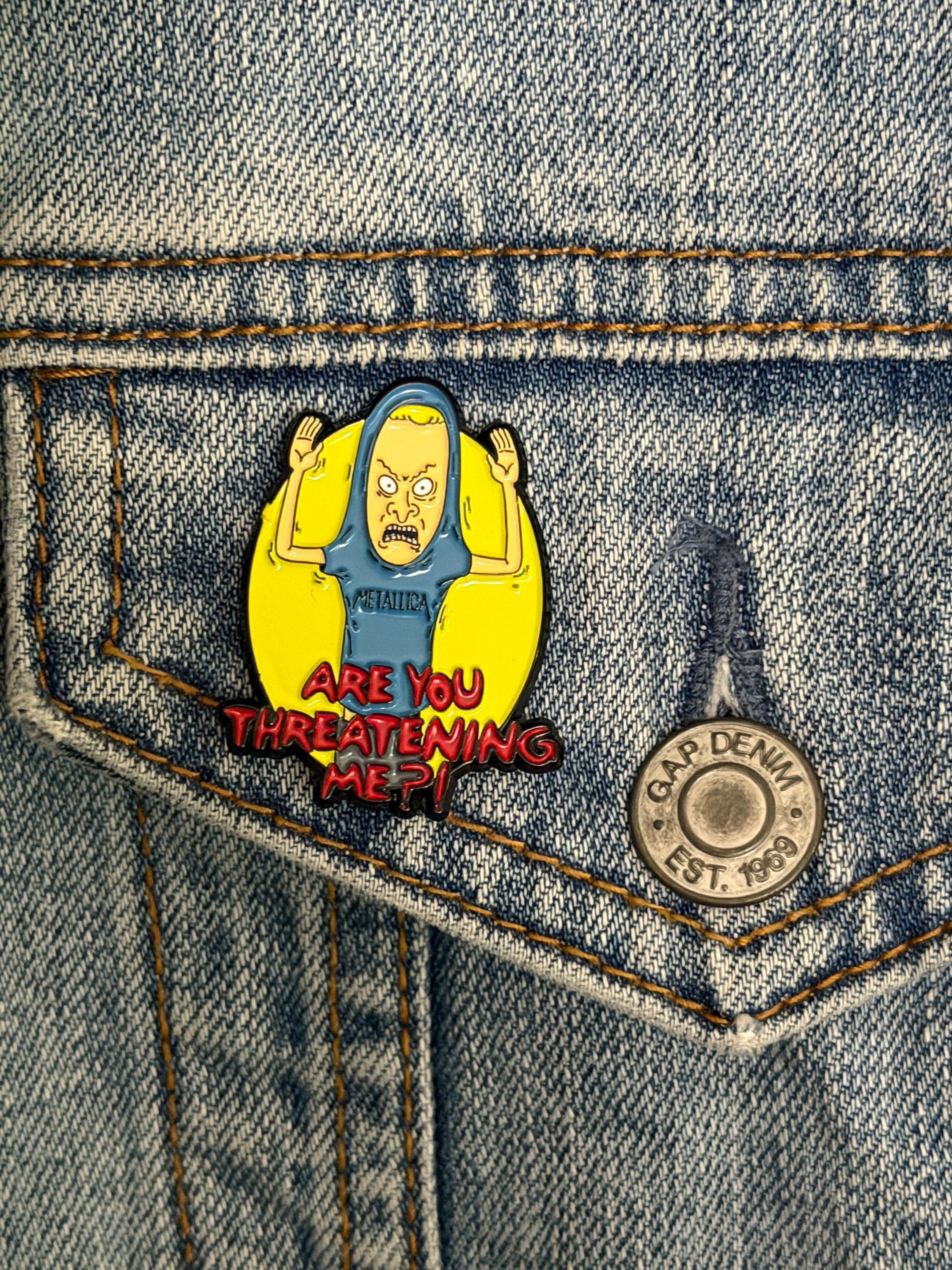 90s Cartoon Duo Enamel Pin | Retro TV Humor Pin | Choose Design