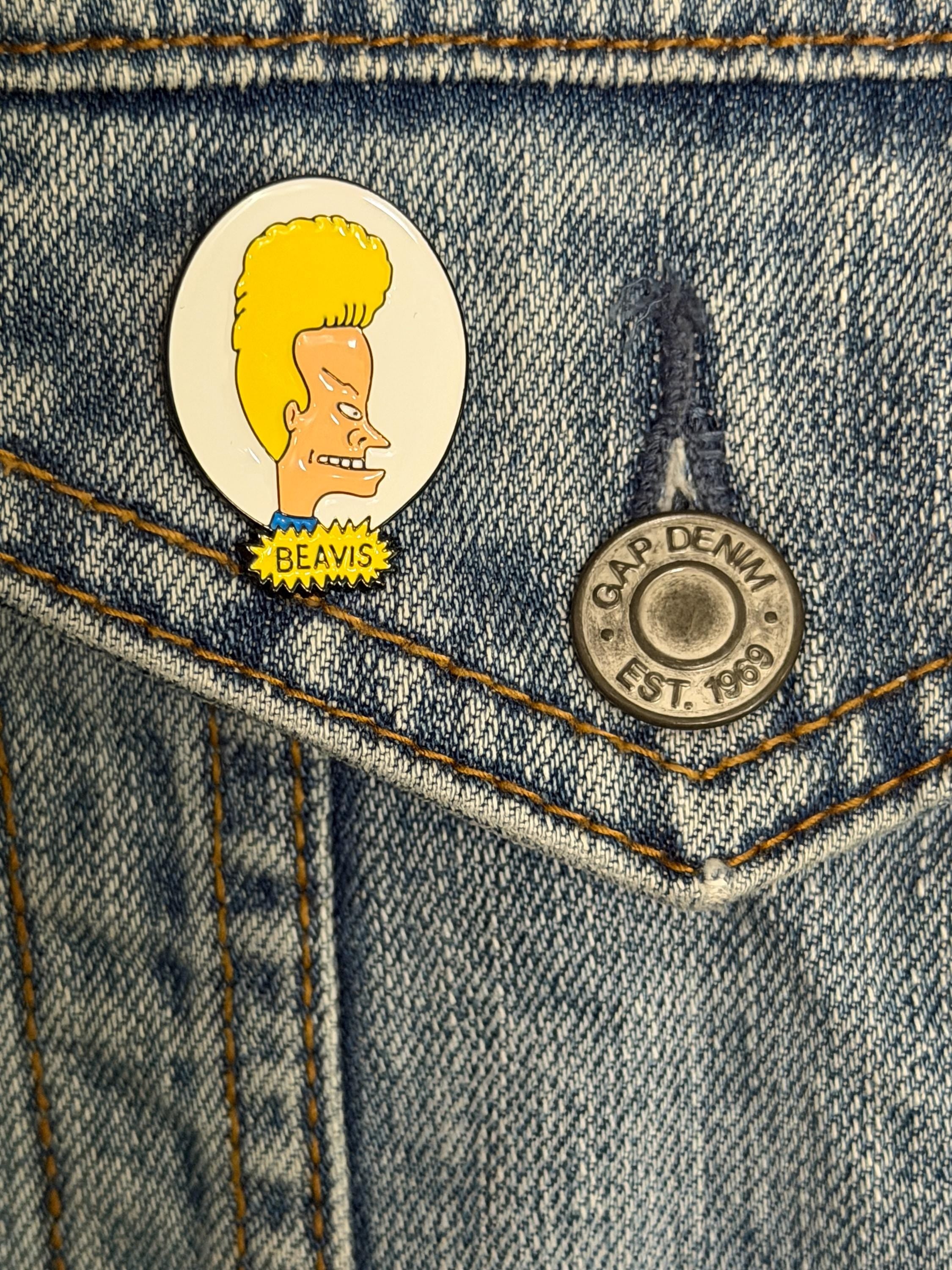 90s Cartoon Duo Enamel Pin | Retro TV Humor Pin | Choose Design