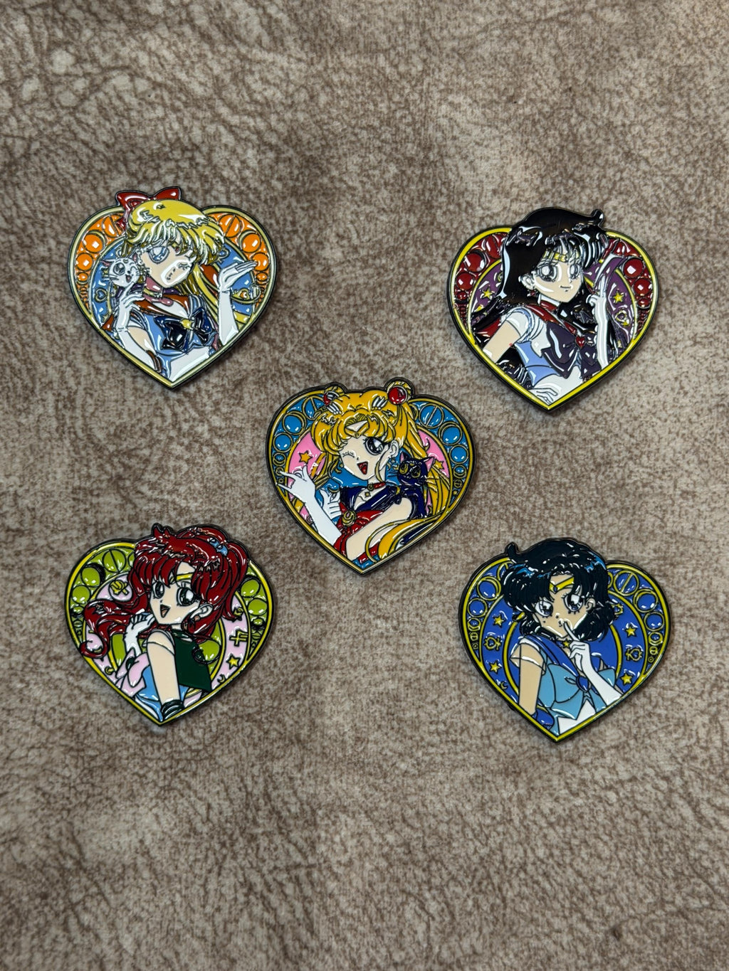 Magical Girl Heart Enamel Pin | Anime Inspired Collectible Badge (1.5 Inch)