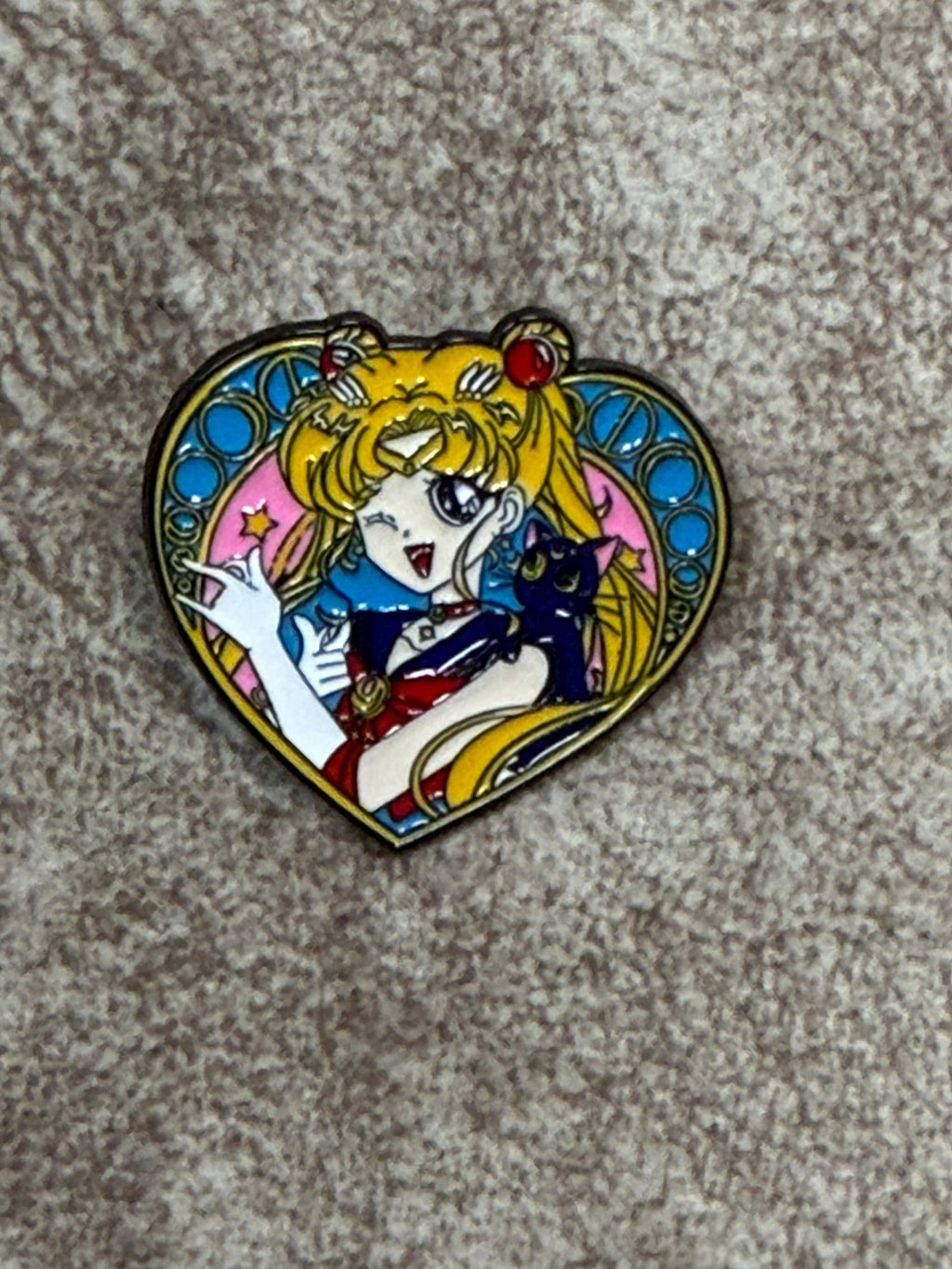 Magical Girl Heart Enamel Pin | Anime Inspired Collectible Badge (1.5 Inch)