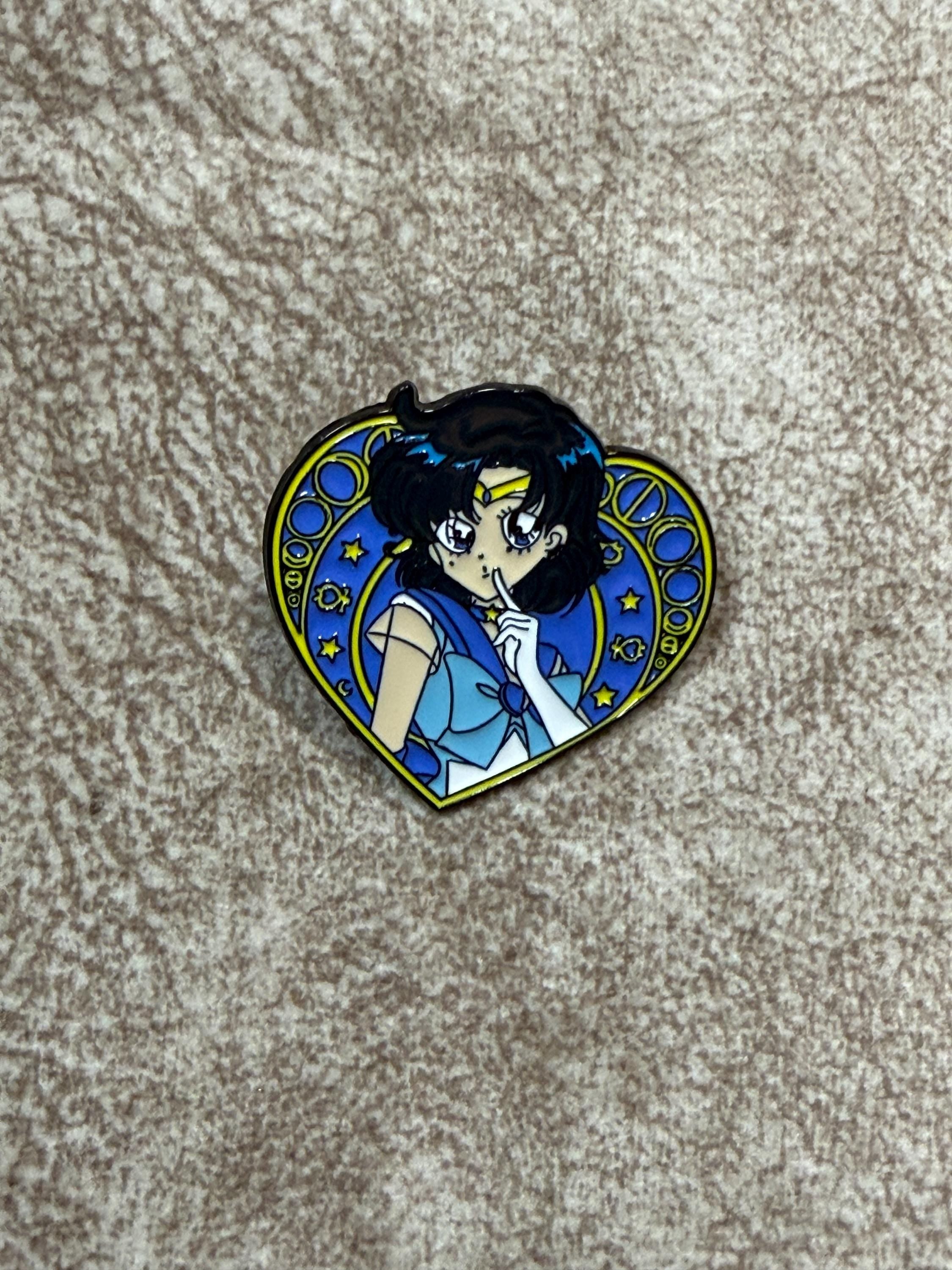 Magical Girl Heart Enamel Pin | Anime Inspired Collectible Badge (1.5 Inch)