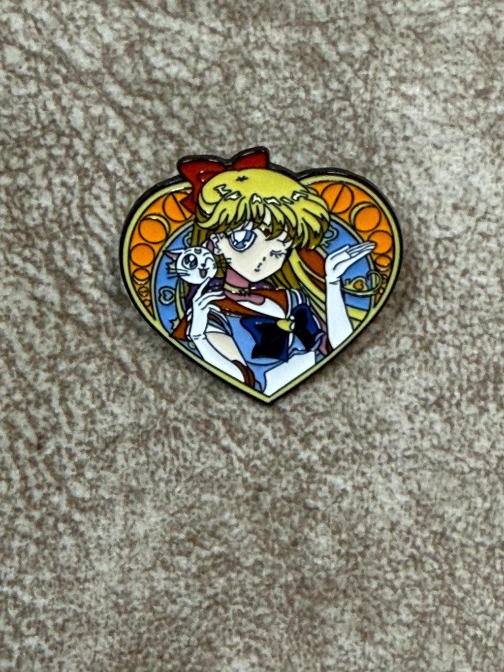 Magical Girl Heart Enamel Pin | Anime Inspired Collectible Badge (1.5 Inch)